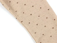 Lil Atelier rugby tan hjerter legging pointelle merinould